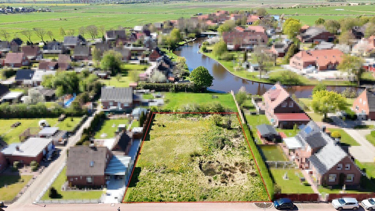 Drohnenaufnahme mit Kennzeichnung